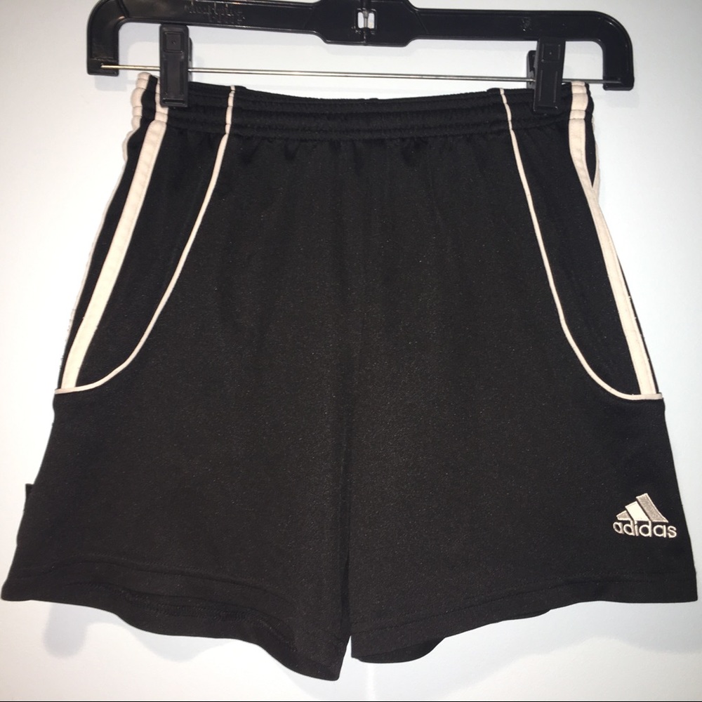 black adidas athletic shorts